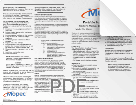 BD050 Vacuum Manual